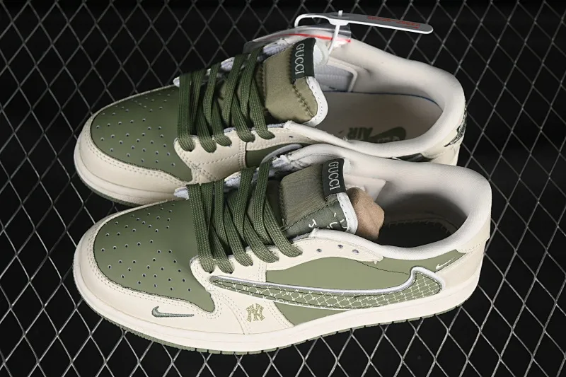 All categories Air Jordan Jordan series basketball shoes Air Jordan 1 Low High-end customized low-top sneakers Travis Scott x Fragment Design x Air Jordan 1 Low OG SP AJ1 Joe 1 MLB joint beige mesh hook low-top cultural casual sneakers XS2024-017
